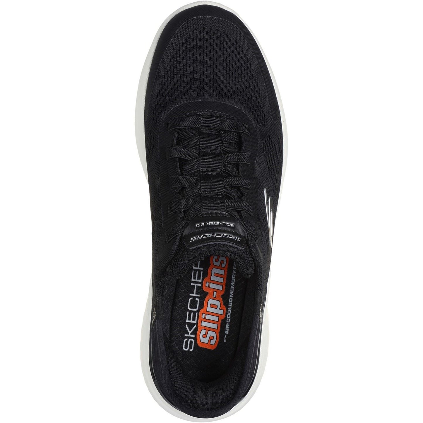 Skechers Men's Bounder 2.0 Emerged Shoe in Black/White