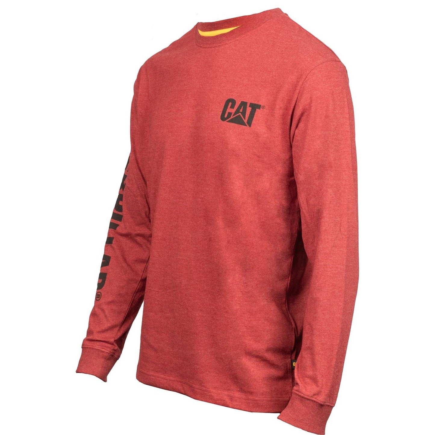 Caterpillar Men's Trademark Banner Long Sleeve T-Shirt in Chive