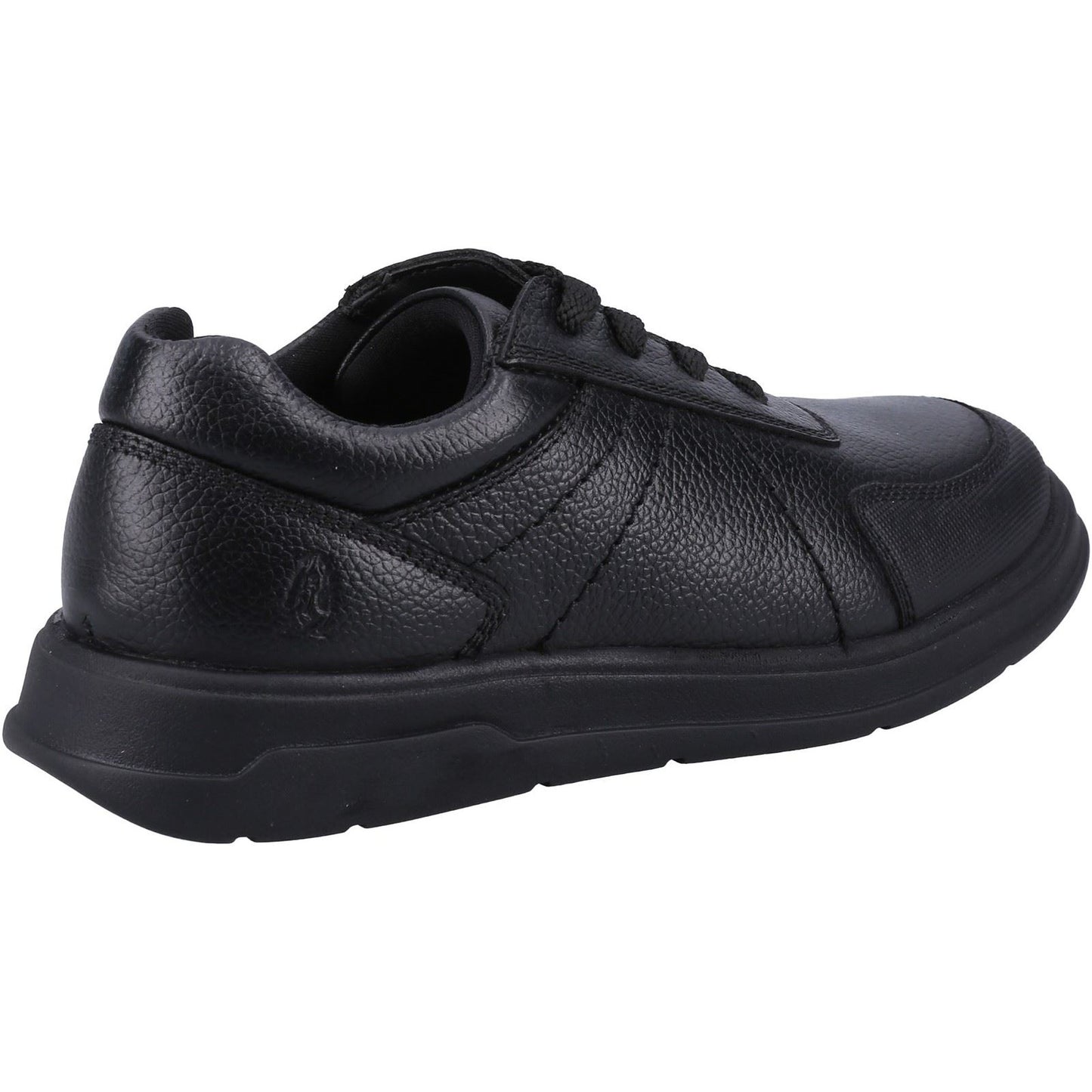 Hush Puppies Robert Leather Junior Black Lace-Up Shoes