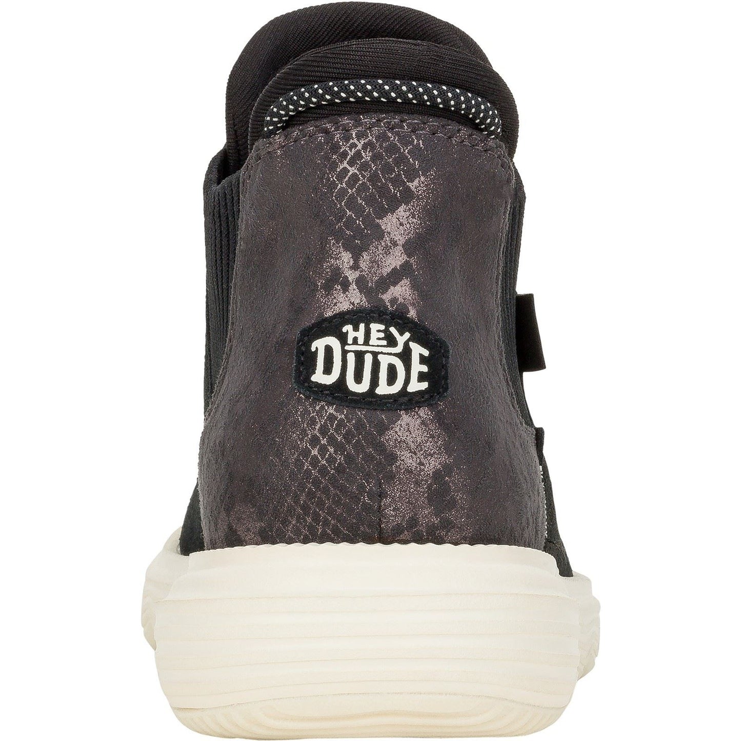 HEYDUDE Women's Branson Suede Novelty Ankle Boots in Black/Snake