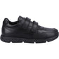 Hush Puppies Lucas Leather Youth Black Shoes