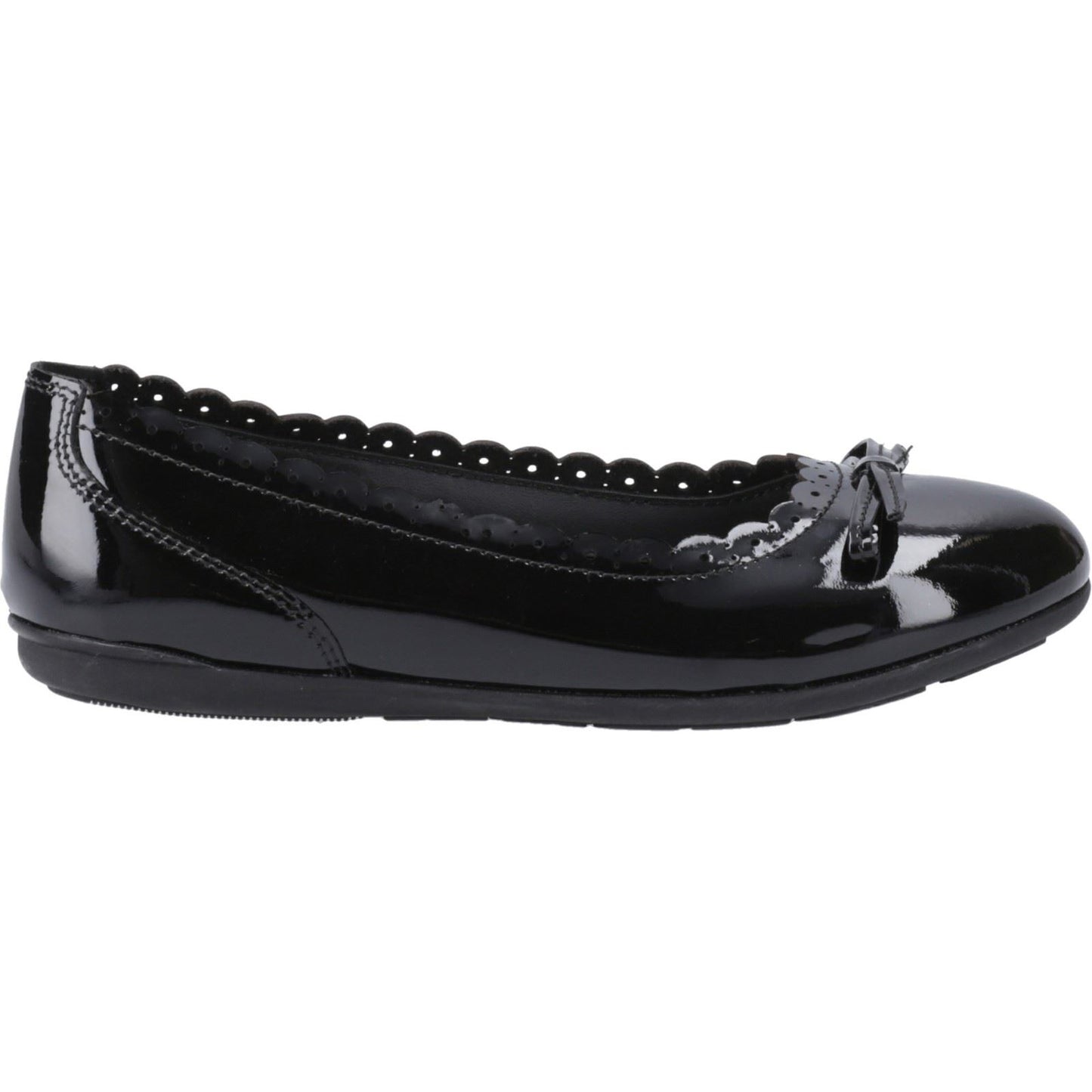 Hush Puppies Lillie Ballerina Patent Leather Youth Black Ballet Flats