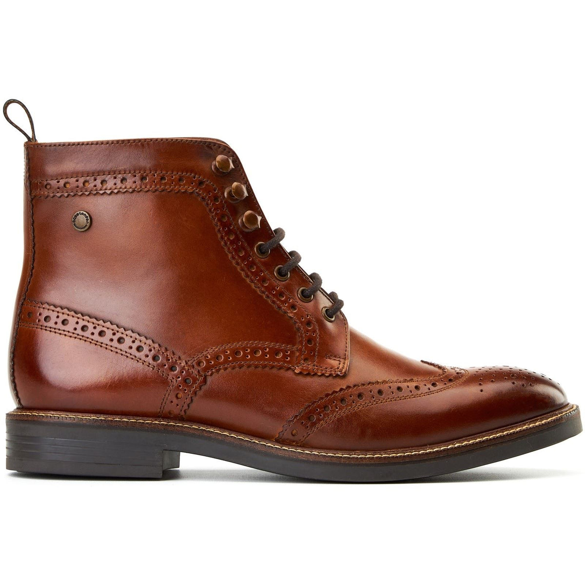 Base London Bristol Leather Men's Burnt Tan Brogues Shoes