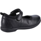 Hush Puppies Bianca Leather Youth Black Shoes