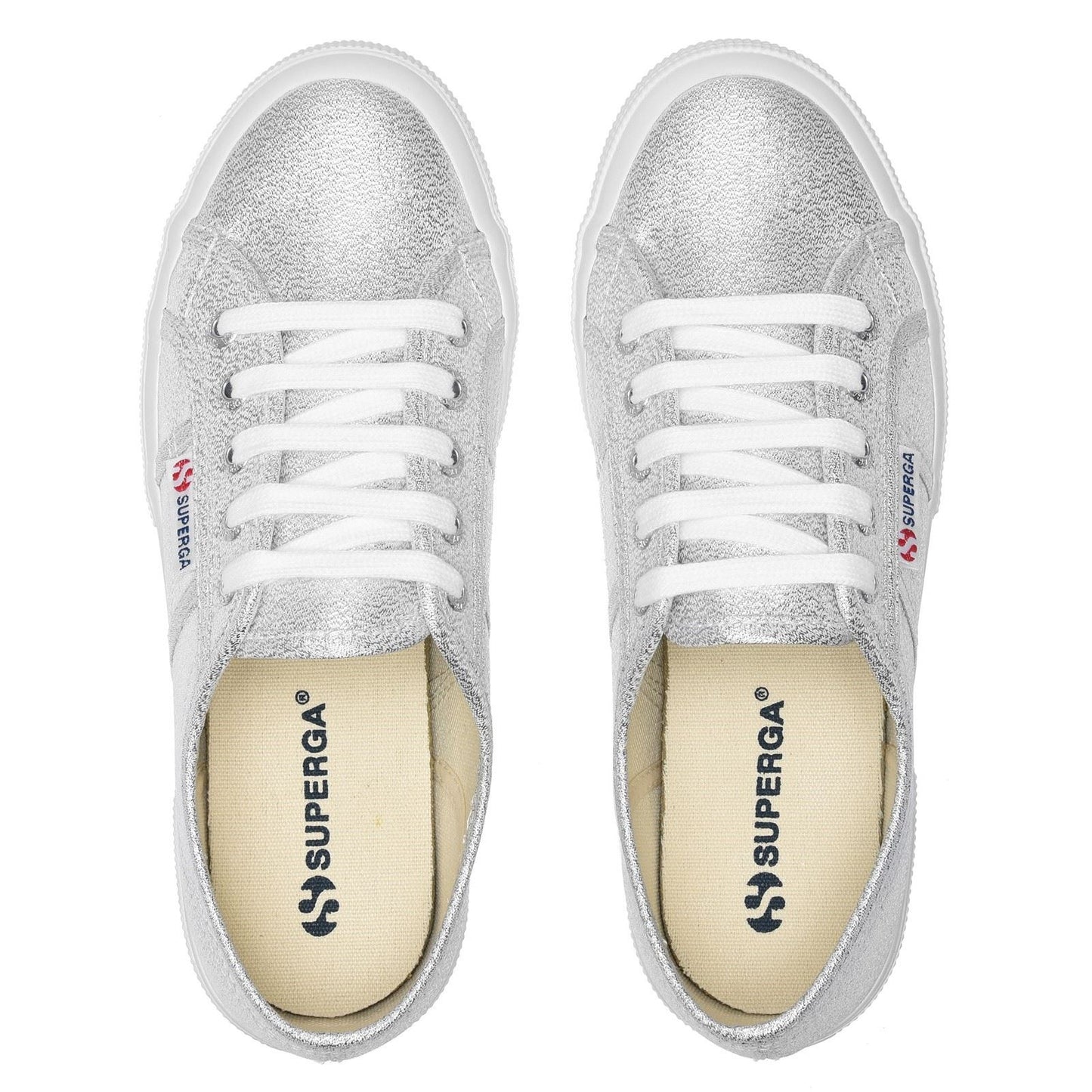 Superga Women's 2750 LAMEW Trainer in Grey Silver