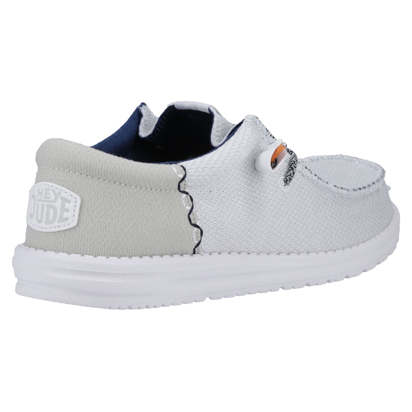 HEYDUDE Men's Wally Funk Open Mesh Shoe in White/White