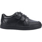Hush Puppies Santos Junior Boys Black Leather Shoes