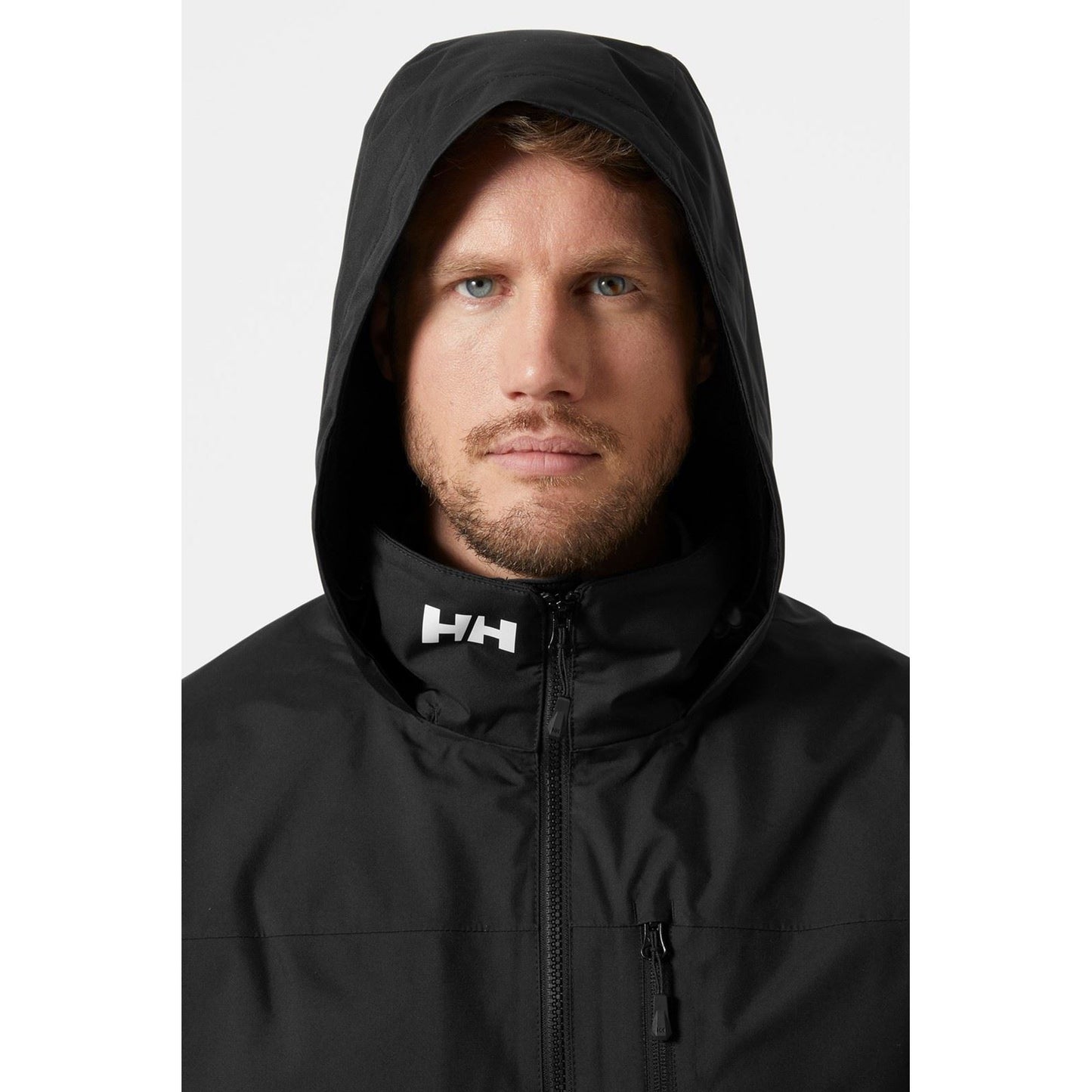 Helly Hansen Sport Men's Crew Hooded Midlayer Sailing Jacket 2.0 in Black