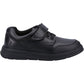Hush Puppies Rowan Leather Youth Black Lace-Up Shoes