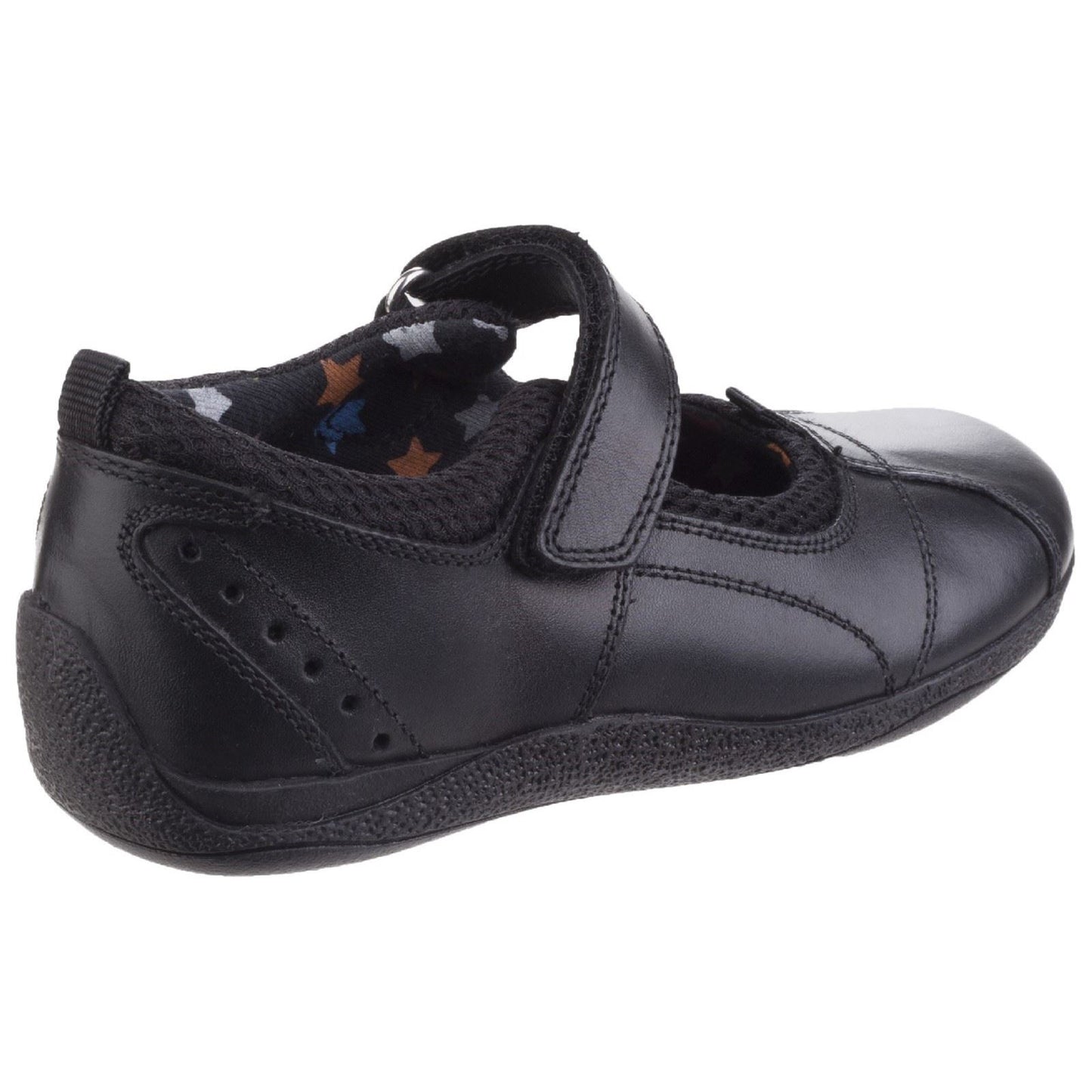 Hush Puppies Cindy Junior Leather Girls Black Shoes