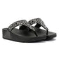 FitFlop Lulu Crystal Mix Women's Black Sandals
