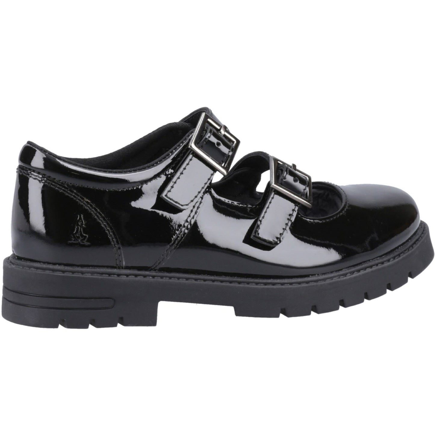 Hush Puppies Ella Patent Leather Youth Black Shoes