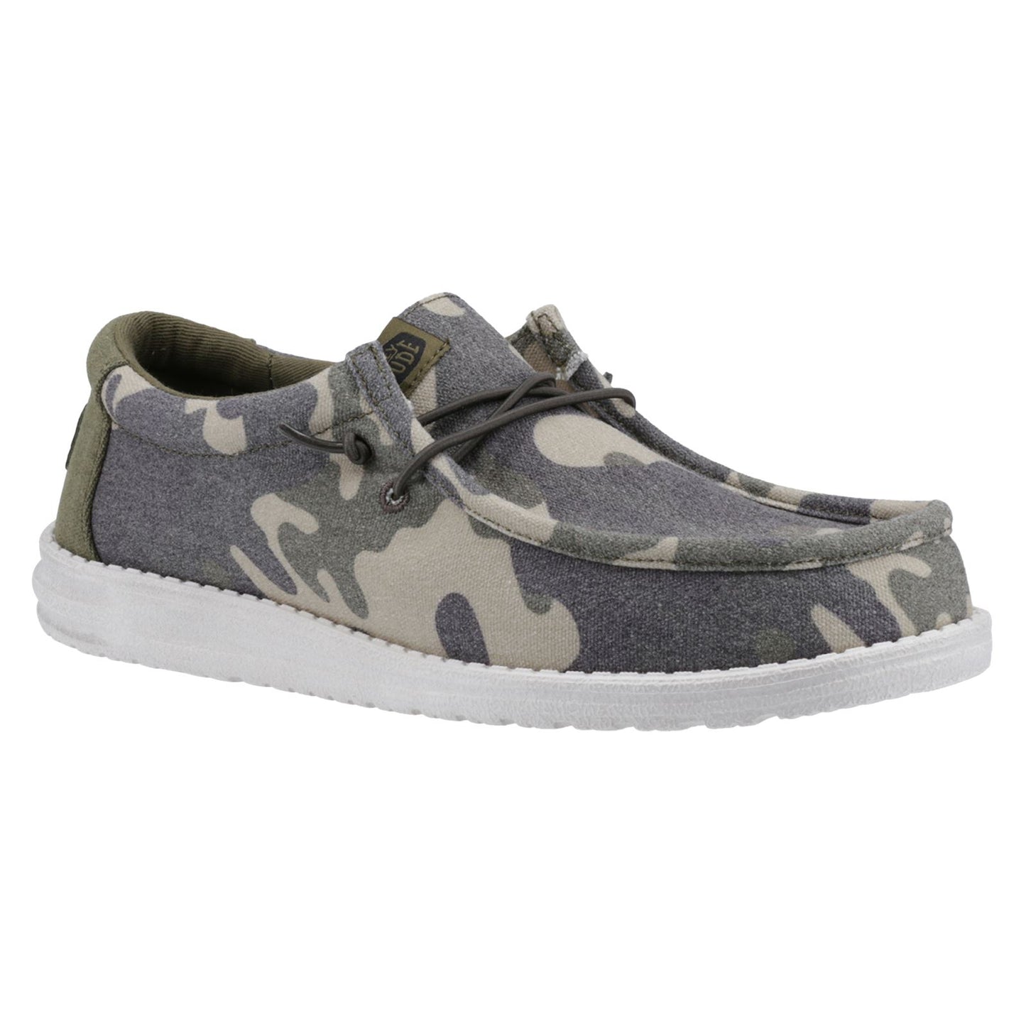 HEYDUDE Men's Wally Washed Camo Shoe in Camo