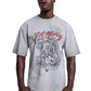 Ed Hardy Oil Wash New York Graphic Relaxed Men's Grey T-Shirts