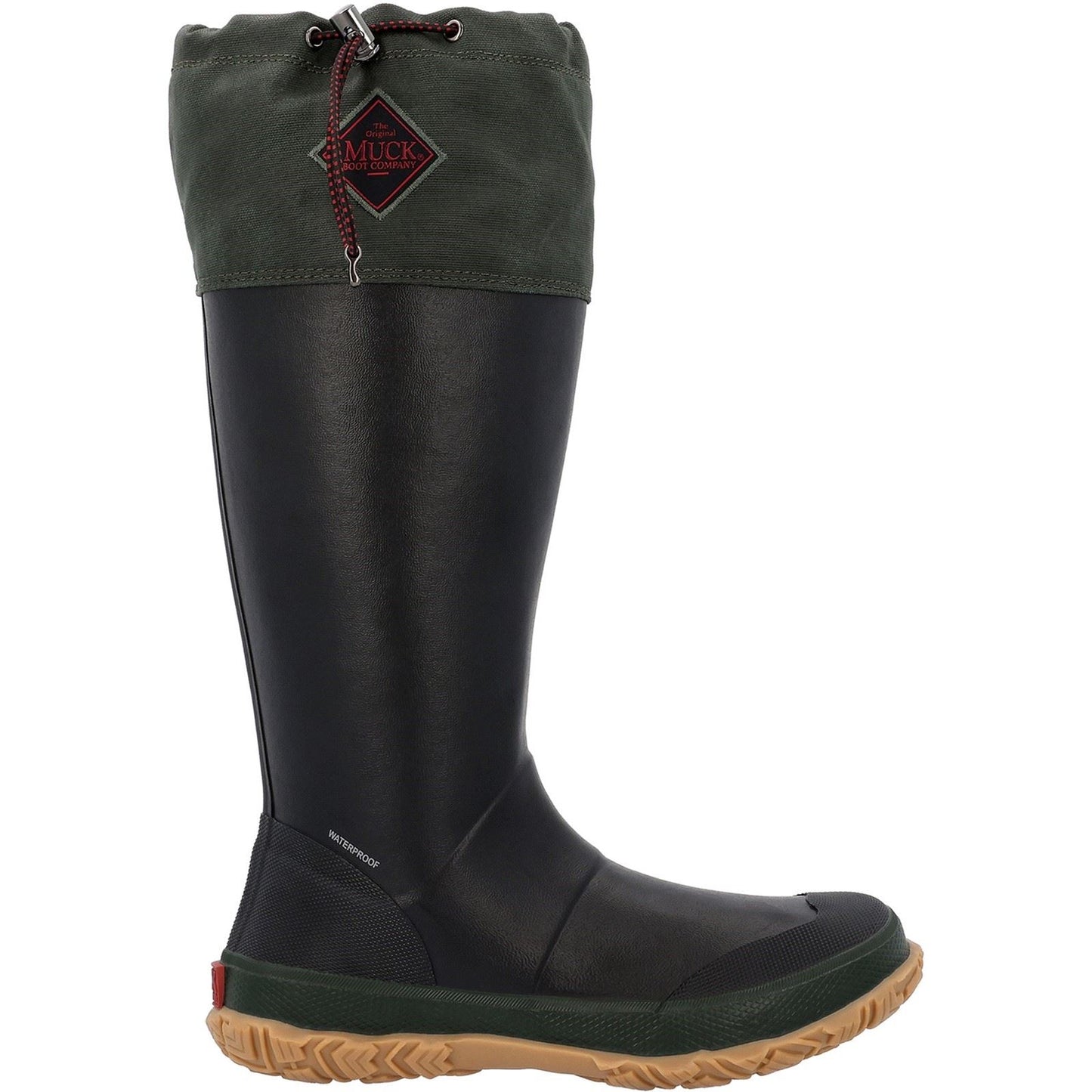 Muck Boots Unisex Forager Wellingtons in Black/Moss Green