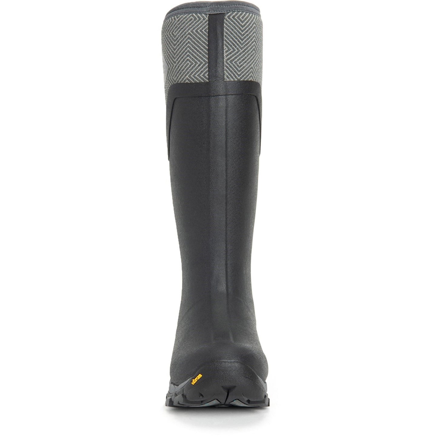 Muck Boots Women's Arctic Ice Tall Wellingtons in Black/Grey Geometric