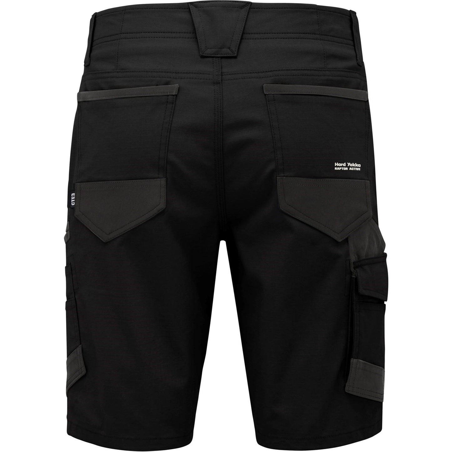 Hard Yakka Men's Raptor Active Mid-Short in Black