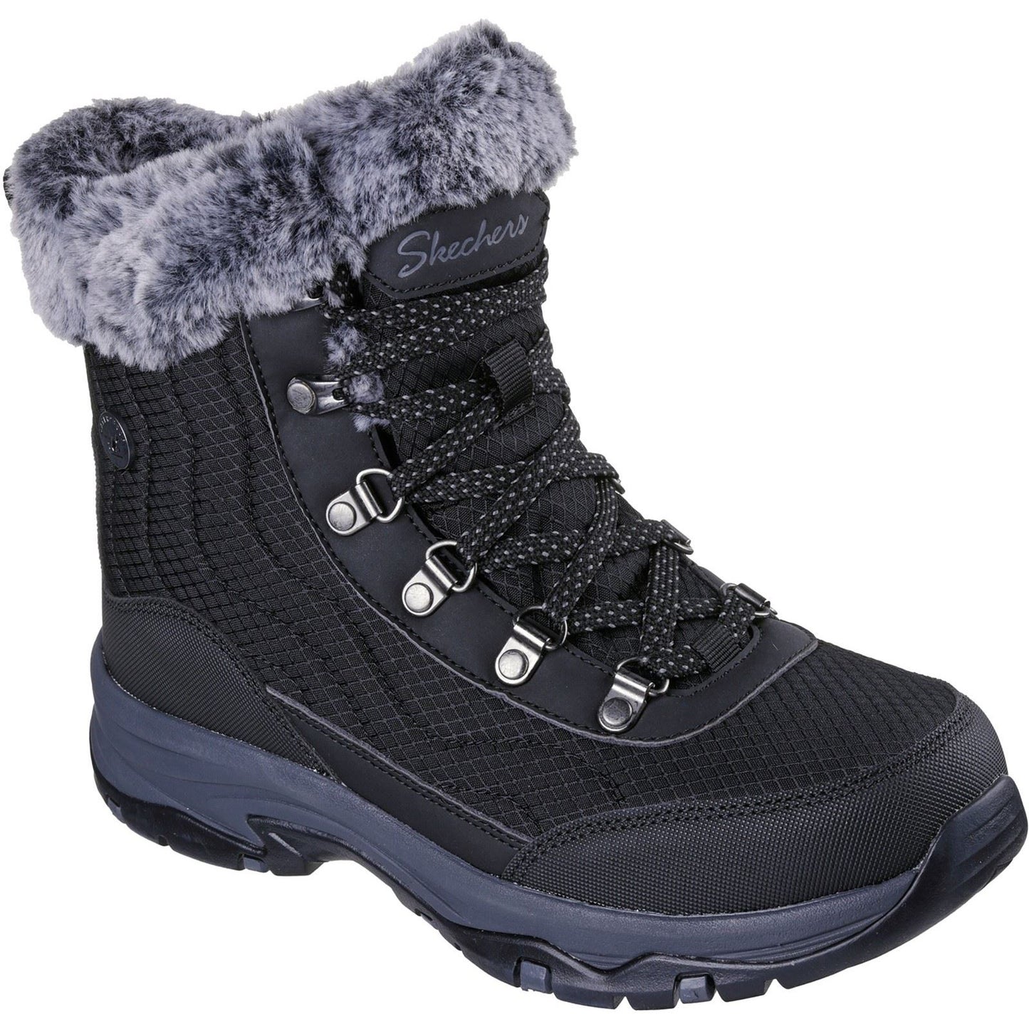 Skechers Trego Stormie Women's Black Winter Ankle Boots