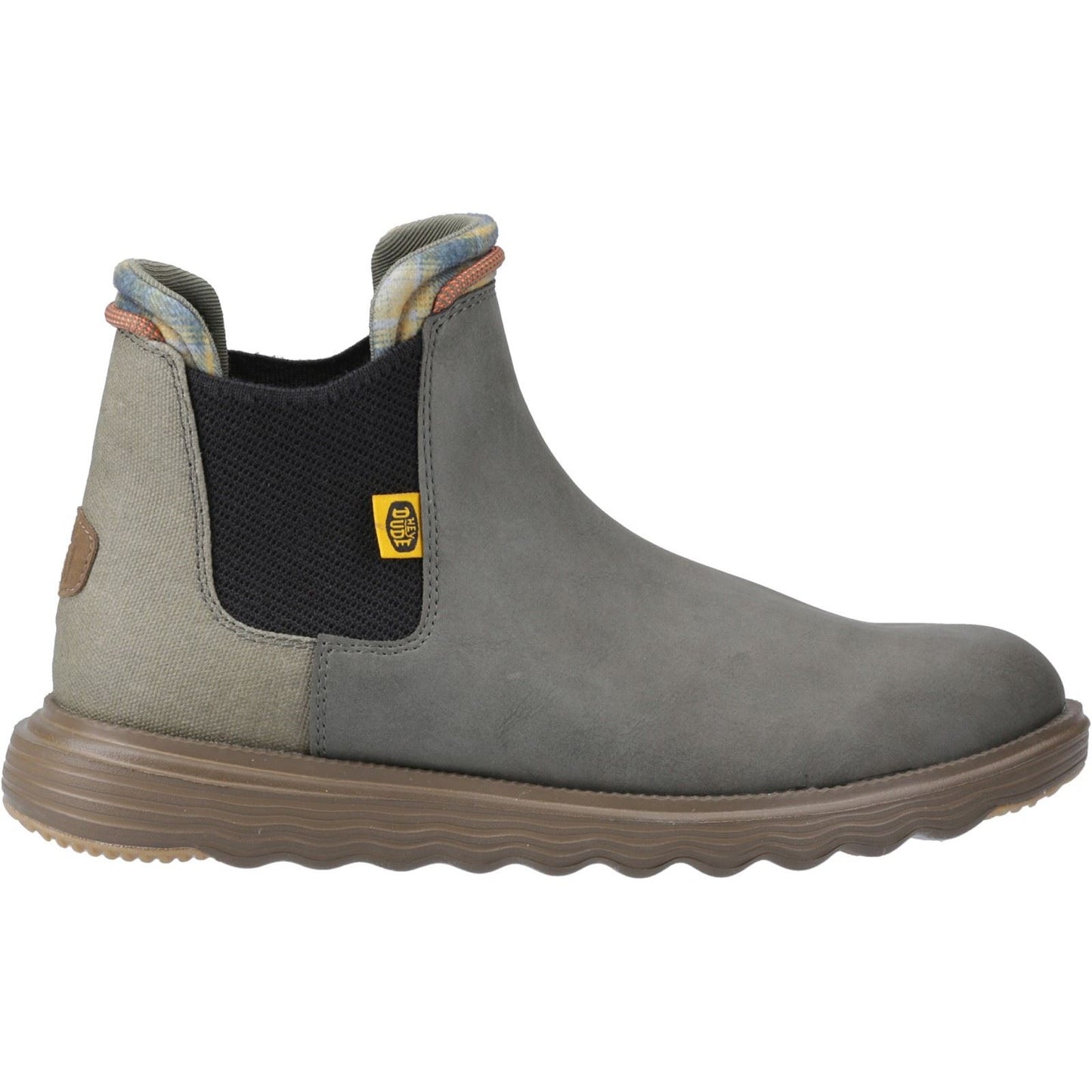 HEYDUDE Men's Branson Classic Boots in Dark Olive/Espresso