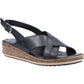 Hush Puppies Elena Leather Women's Black Wedges