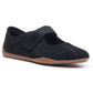 Hush Puppies Juno Suede Sneakerina Leather Women's Black Flats