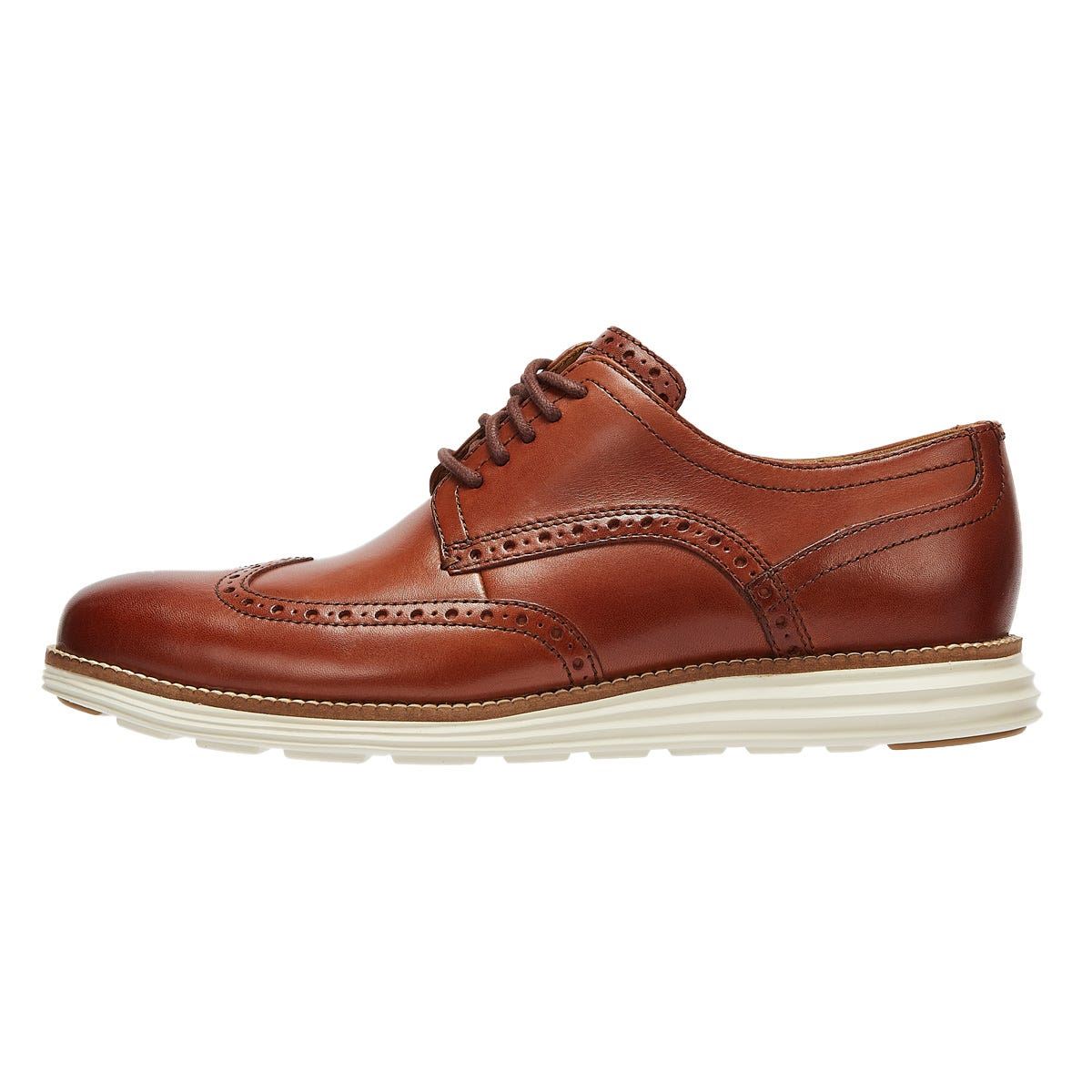 Cole Haan Original Grand Short wing Oxford Mens Brown / White Brogues