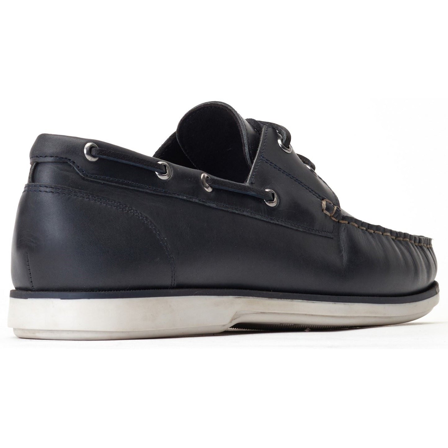 Base London Men's Stern Boat Shoe in Navy