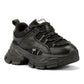 Buffalo Saturn Lace Women's Black Trainers