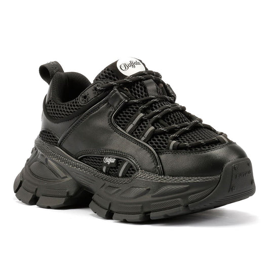 Buffalo Saturn Lace Women's Black Trainers