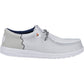 HEYDUDE Men's Wally Funk Open Mesh Shoe in White/White