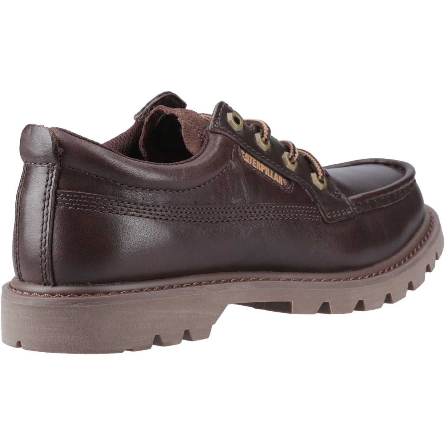 CAT Lifestyle Colorado Moc Toe Low Leather Men's Dark Brown Lace-Up Shoes