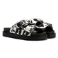 Buffalo Raya Ari Women's Black/White Cow Sandals