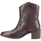 Hush Puppies Wynn Leather Women's Chocolate Heeled Ankle Boots