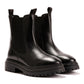 Osprey London The Hampton Chelsea Leather Women's Black/Merlot Boots
