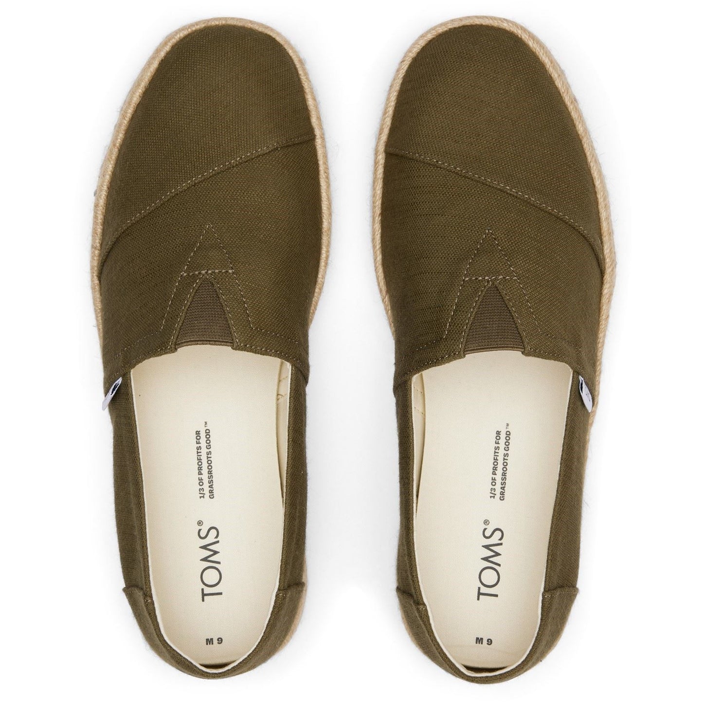 TOMS Alpargata Rope 2.0 Cotton Men's Olive Shoes