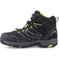 Hi-Tec Blackout Mid Polyester Boy's Black/Lime Hiking Boots