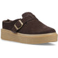 Hush Puppies Blanche Fur Leather Women's Chocolate Mules