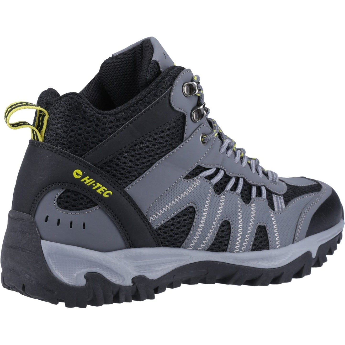 Hi-Tec Jaguar Mid Polyester Men's Graphite/Black/Citron Hiking Boots