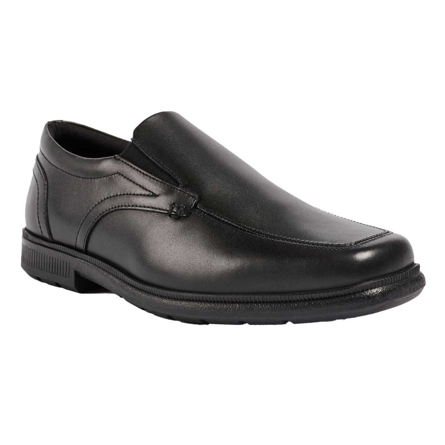 Pod Carpenter Leather Youth Black Loafers