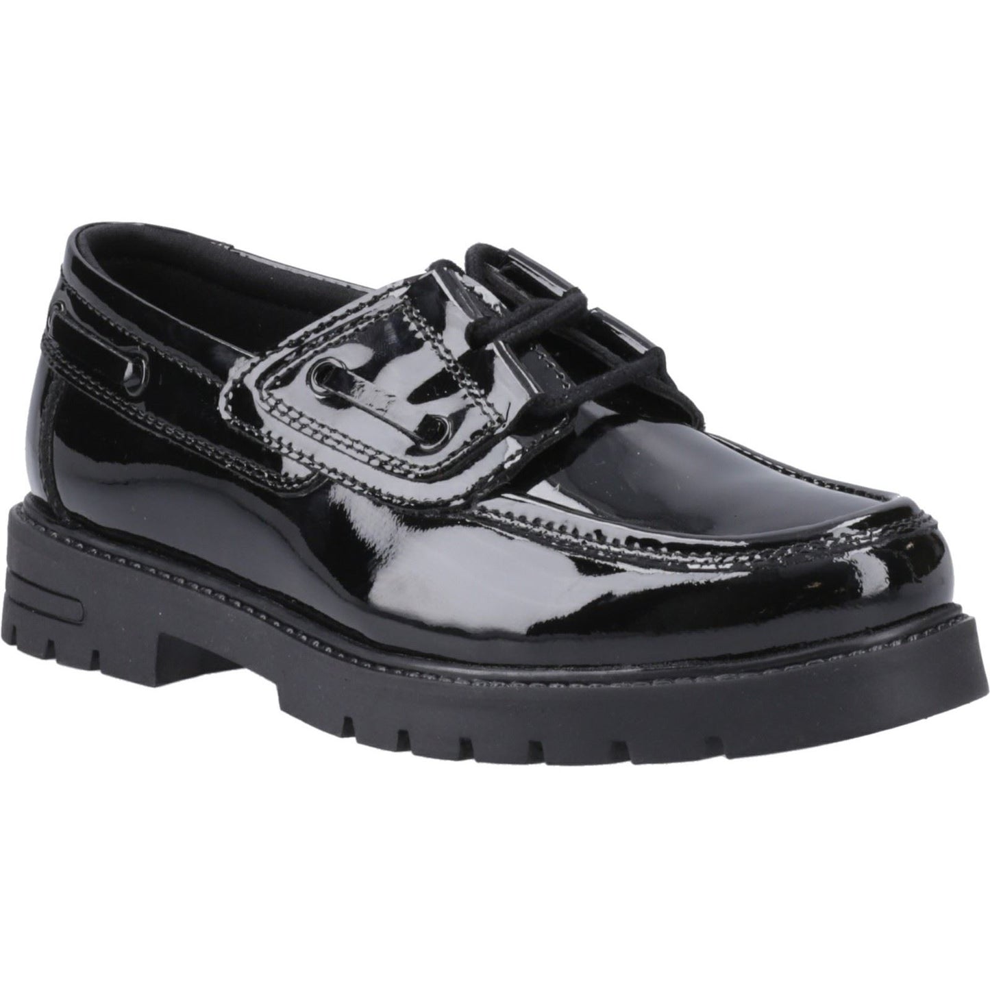 Hush Puppies Lucy Patent Leather Youth Black Shoes