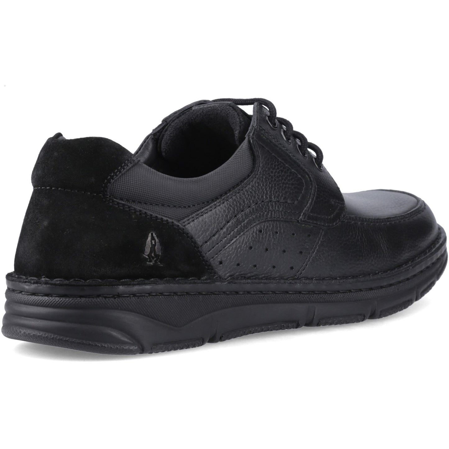 Hush Puppies Franklin Lace Up Shoe Leather Men's Black Loafers