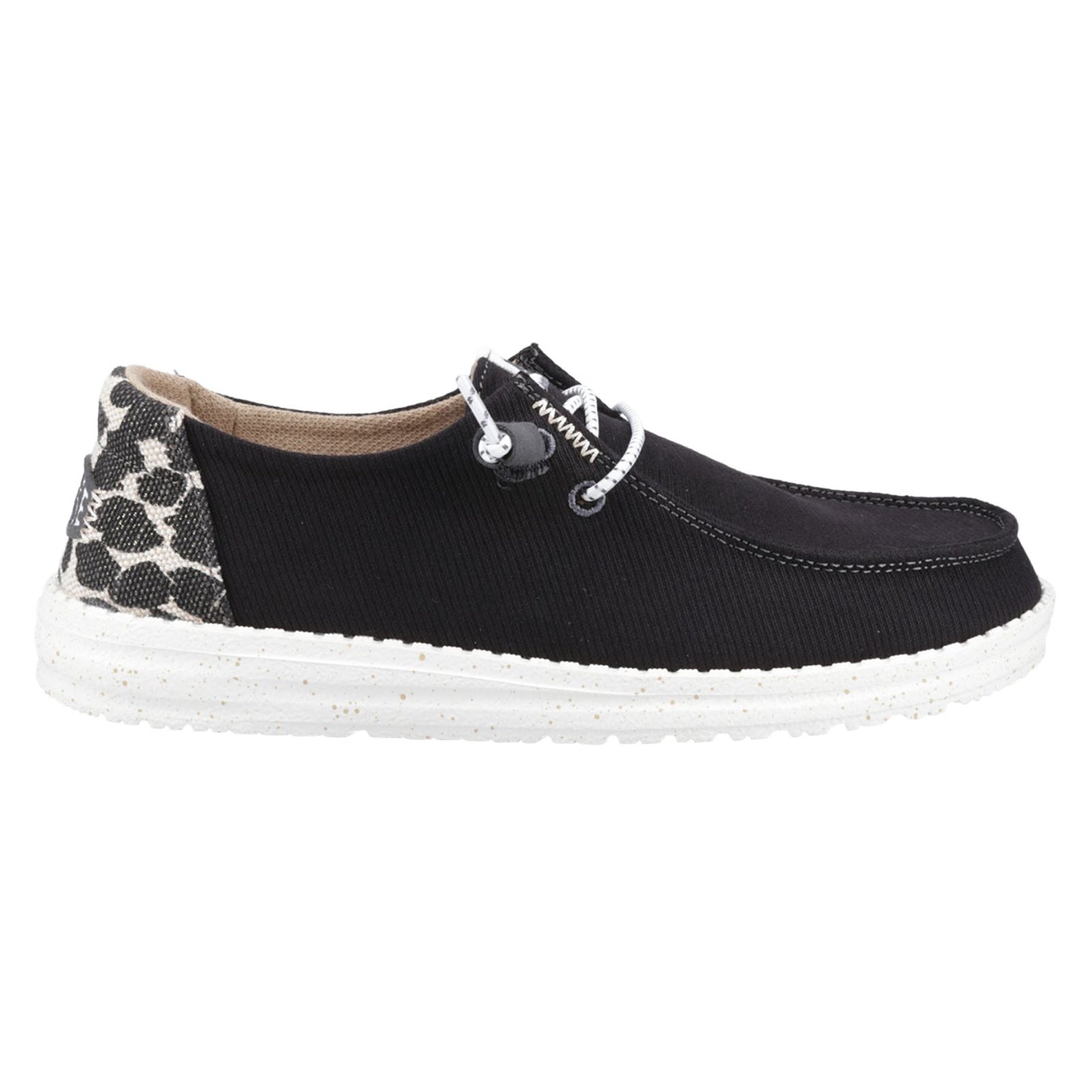 HEYDUDE Women's Wendy Leopard Shoe in Black/Leopard