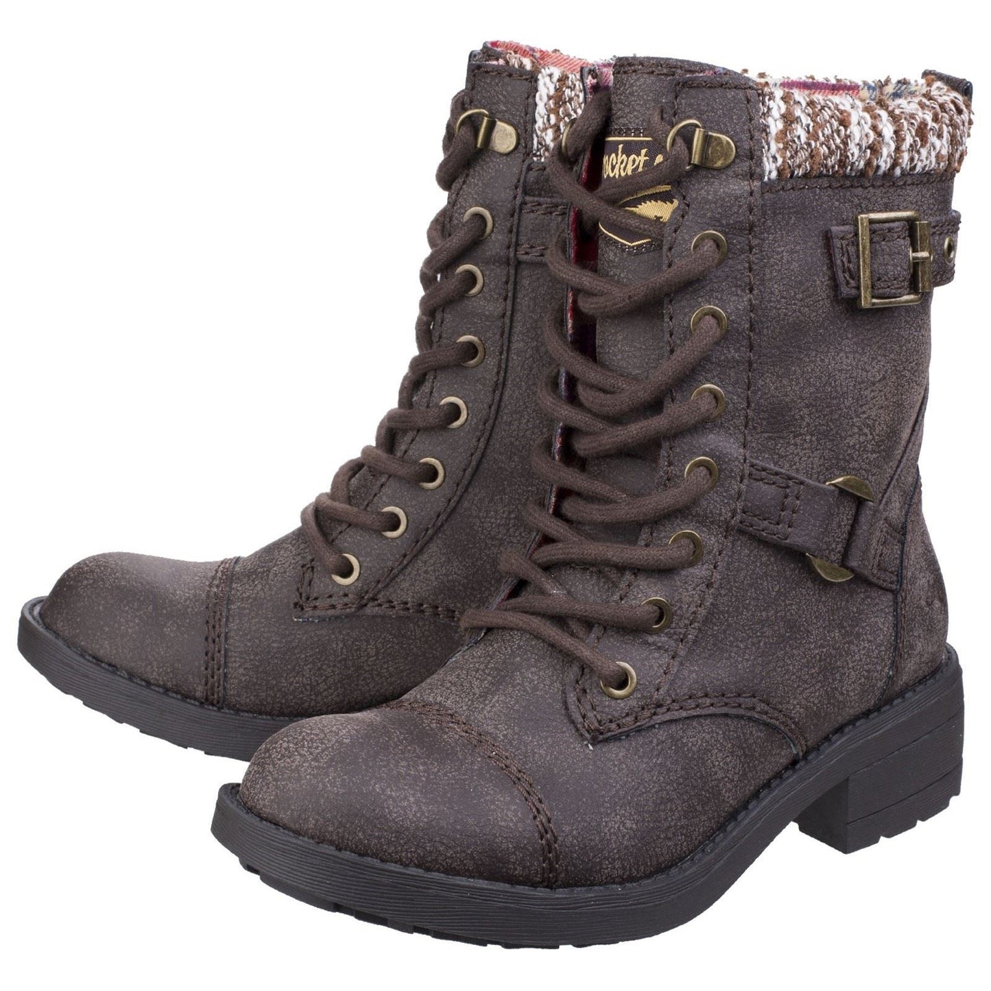 Rocket Dog Women's Thunder Galaxy Biker Boot in Brown Galaxy
