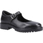 Hush Puppies Aurora Leather Youth Black Shoes