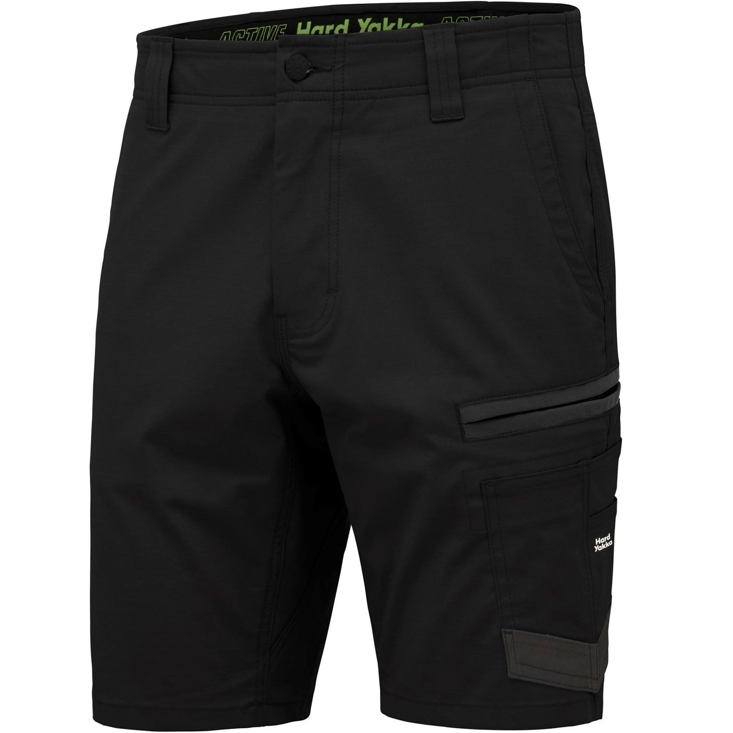 Hard Yakka Men's Raptor Active Mid-Short in Black