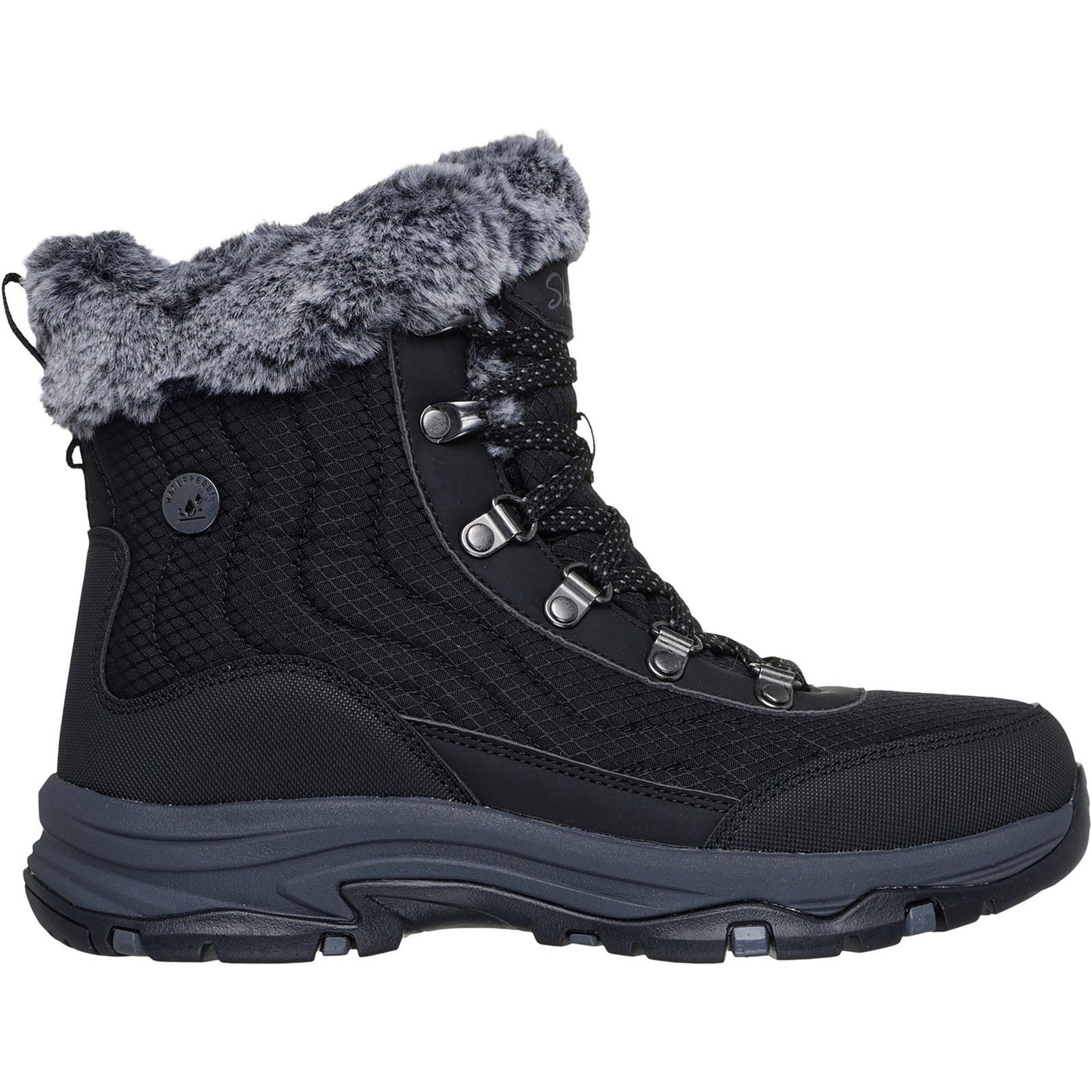 Skechers Trego Stormie Women's Black Winter Ankle Boots