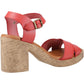 Hush Puppies Georgia Cork Leather Women's Coral Sandals