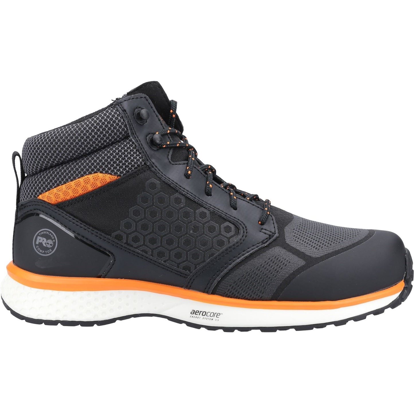 Timberland Pro Men's Reaxion Mid Composite Safety Boot in Black/Orange