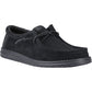 HEYDUDE Men's Wally Suede Shoes in Black