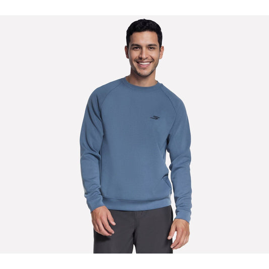 Skechers Cozy Luxe Elevate Crew Men's Blue Sweatshirt